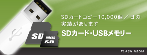 フラッシュメディア（SDカード・USBメモリー）