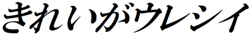 きれいがウレシイ