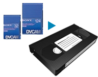 家庭用から業務用まで さまざまなビデオテープフォーマット・DVD・CDマスタからVHSへ。